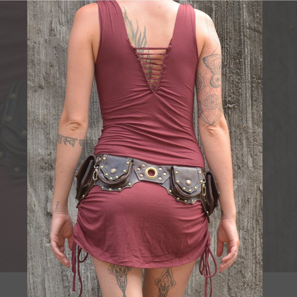 ✨HOST PICK✨ FABULOUS HAND CRAFT LEATHER UTILITY FESTIVAL TRAVEL BELT!! - Picture 4 of 8